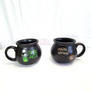 Harry Potter & Voldemort Cauldron Mug Set Expecto Patronum Dark Arts 2pc